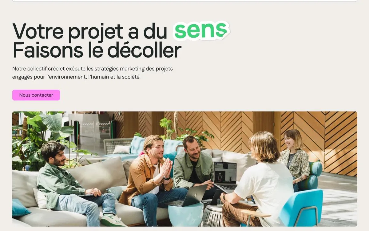 La page d’accueil du site Collectif Escadrille
